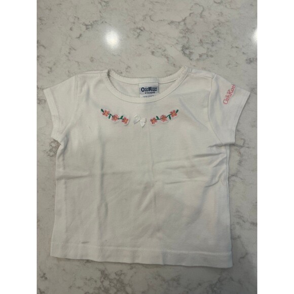 Vintage VTG Osh Kosh B'gosh Short Sleeve 3T Embroidered Flower T-shirt - Picture 1 of 3